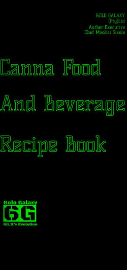 Cannabis Food & Bev Recipe Book