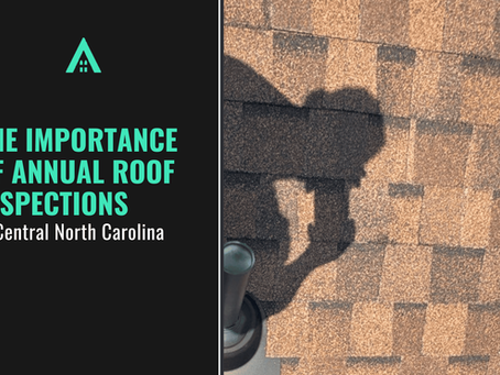 Annual roofing contractor inspection shingles for storm damage in Central North Carolina