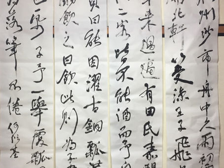 清の時代の何紹基を半切に☺️