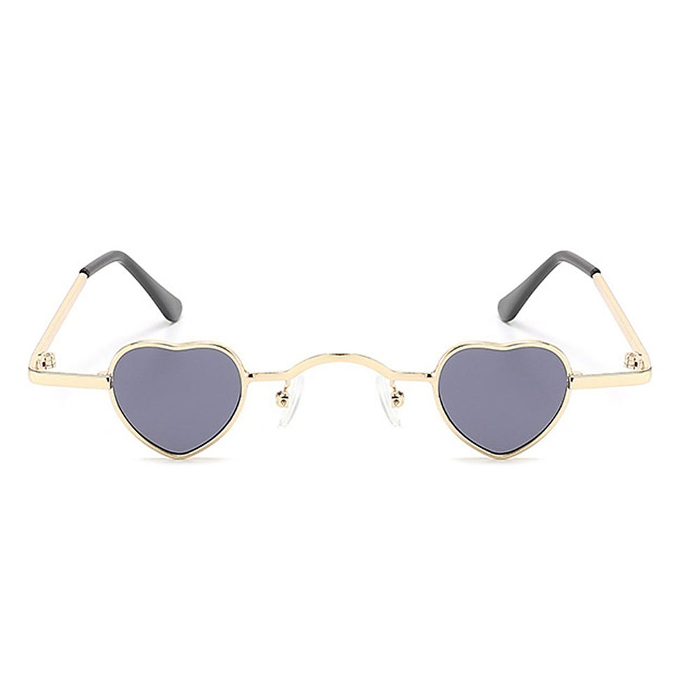 Thumbnail: Zyral - Metal Heart Shaped Tinted Mini Color Pop Sunglasses