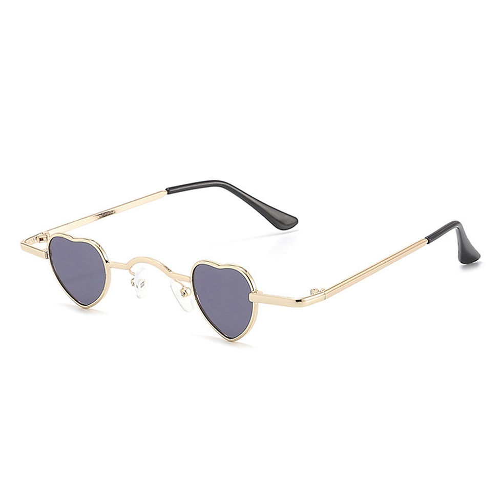 Thumbnail: Zyral - Metal Heart Shaped Tinted Mini Color Pop Sunglasses