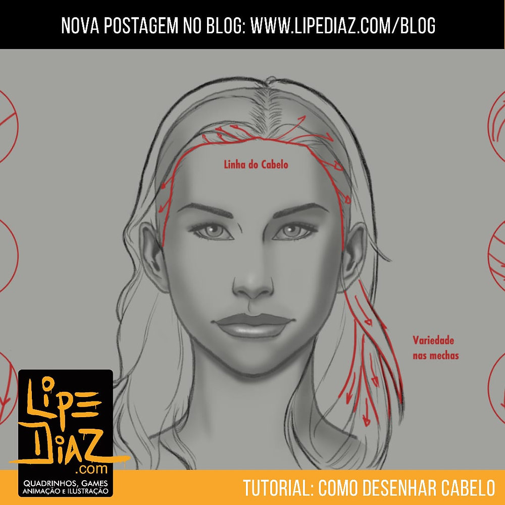 Tutorial: Aprenda a desenhar cabelo!, image size:1000x1000
