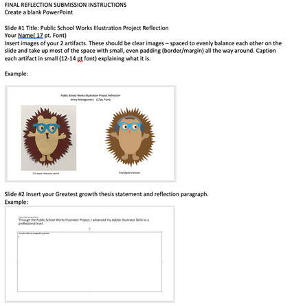 Public School Works Illustration Project Reflection