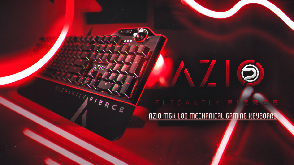 Social media ad for Dare Rising x Azio to promote gaming keyboard.