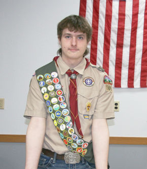 Scouts honor Eagle Scout, leaders