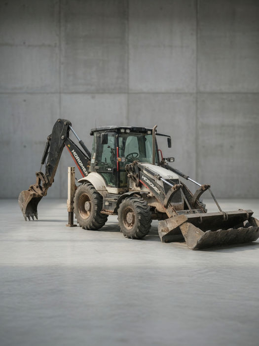 Багер-товарач (backhoe) в студио – универсална строителна машина под наем от HydroGroup