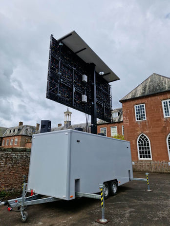 Dimensions of 18sqm Mobile LED video screen trailer