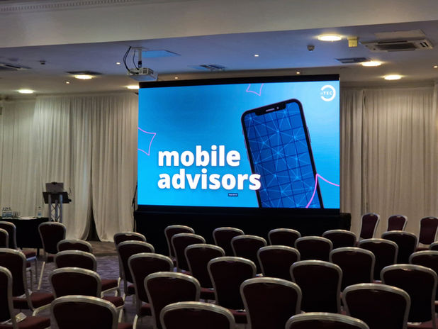 Video screen hire for presentations.