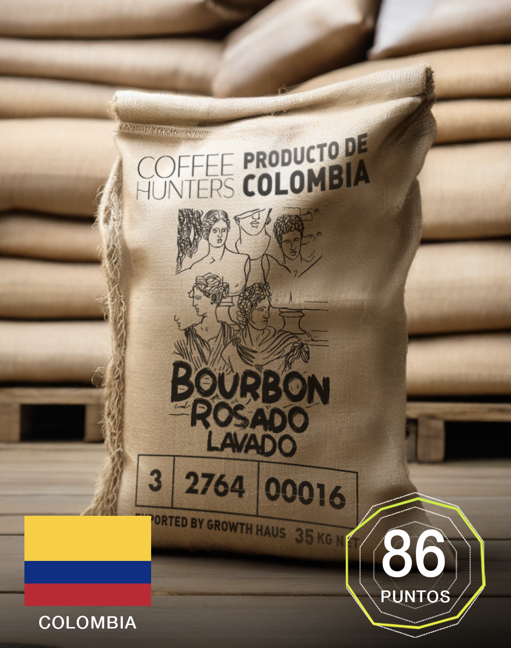 Colombia Bourbon Rosado Lavado 35 kg