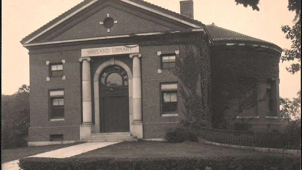 The Wayland Free Public Library, the first free public library in Massachusetts