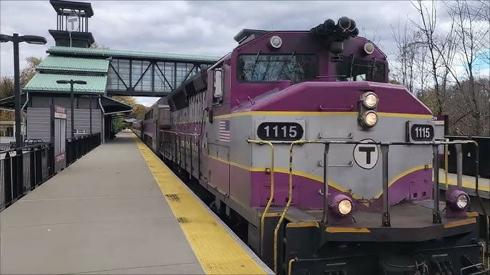 An MBTA commuter rail train on the Fitchburg Line