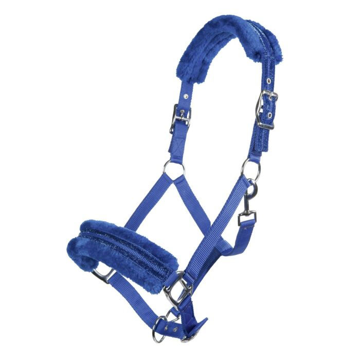 Thumbnail: HKM Nylon Head Collar -Glitter- Polar Fleece Lining
