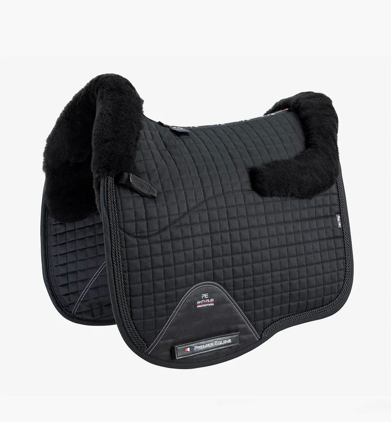 Thumbnail: PE Close Contact Merino Wool European Saddle Pad - Dressage Square