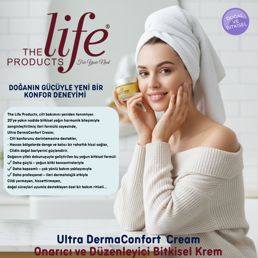 ULTRA DERMACONFORT CREAM ONARICI VE DÜZENLEYİCİ BİTKİSEL KREM THE LİFE PRODUCTS