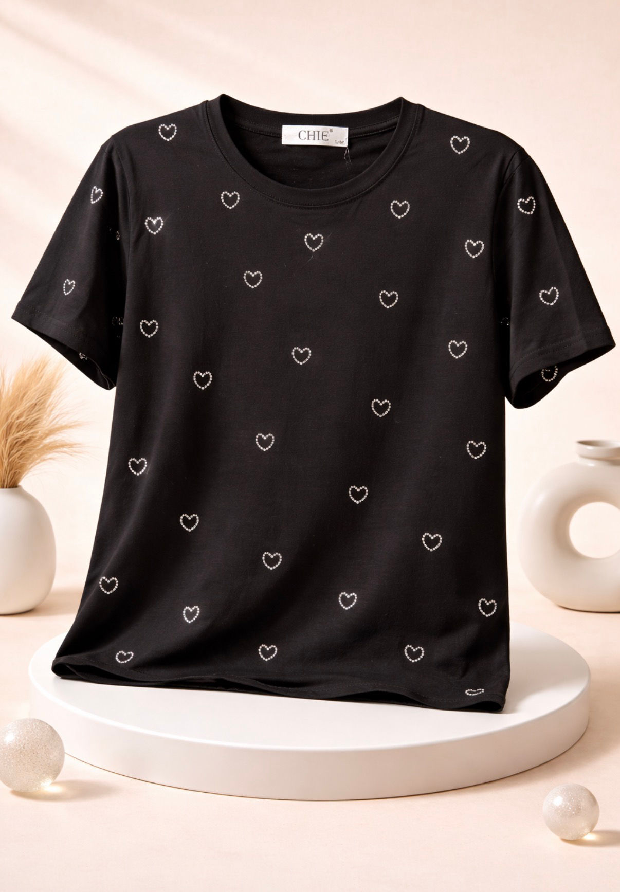 T-Shirt Heart Black