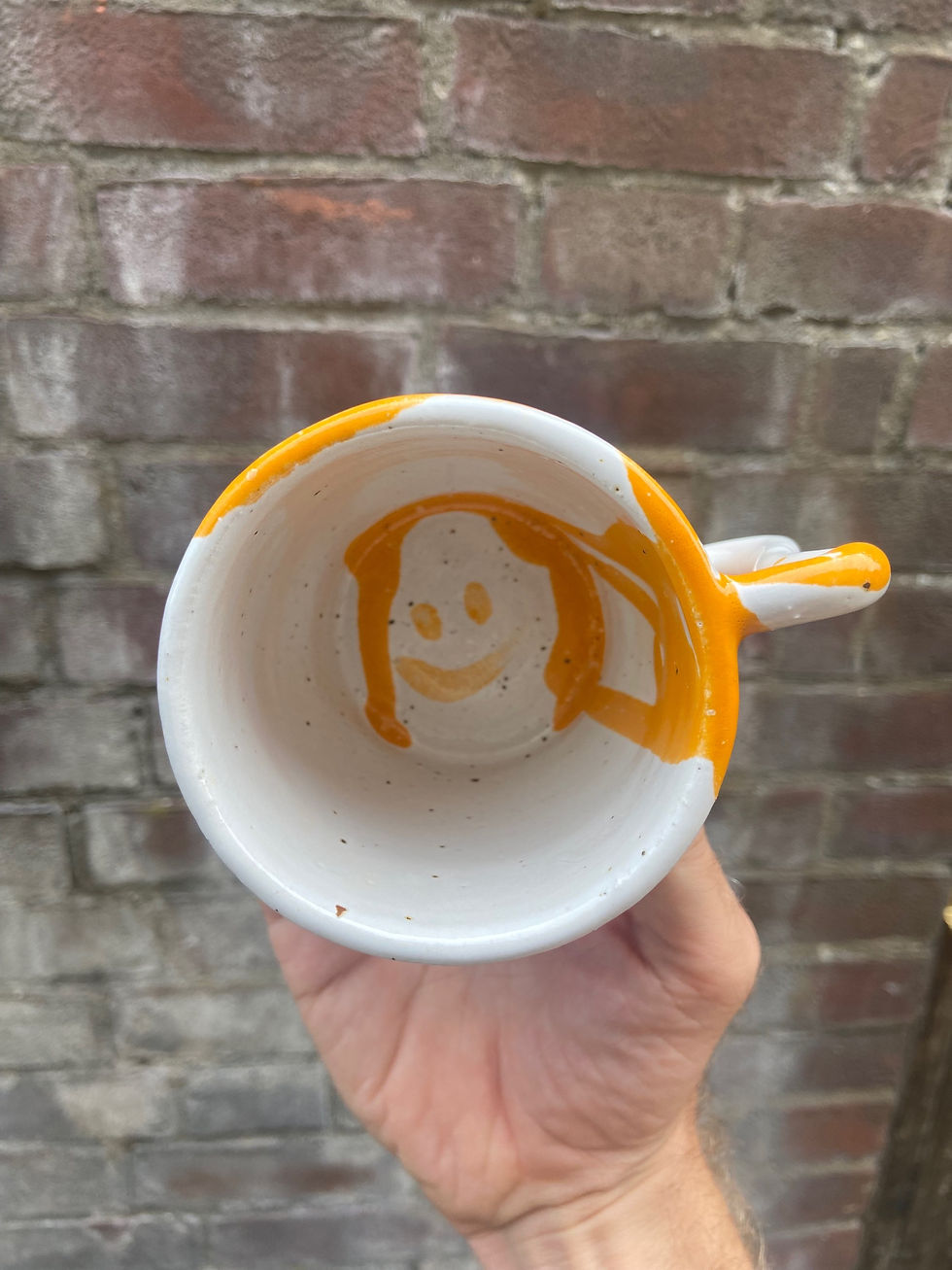 Thumbnail: MHAC Peppermint Tea ‘Wonky Handle’ Smiley Mug  