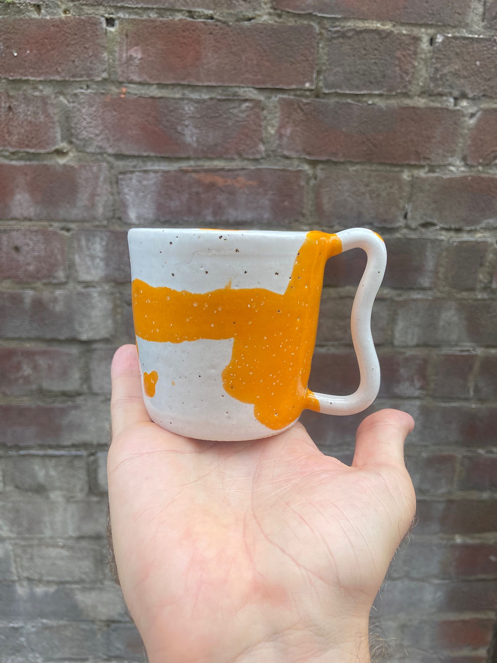 Thumbnail: MHAC Peppermint Tea ‘Wonky Handle’ Smiley Mug  