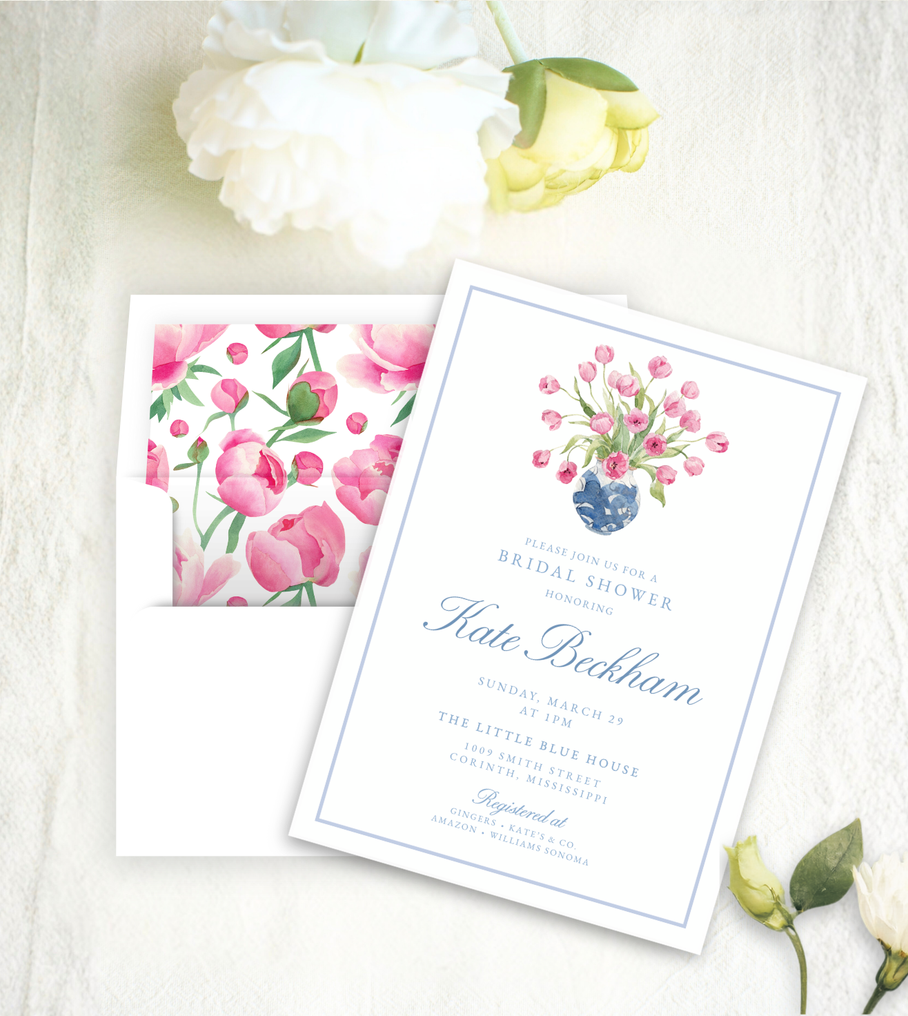 Tiptoe Tulips Bridal Shower Invitation