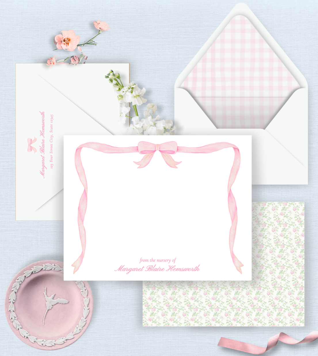 Fancy Floral Thank You Cards