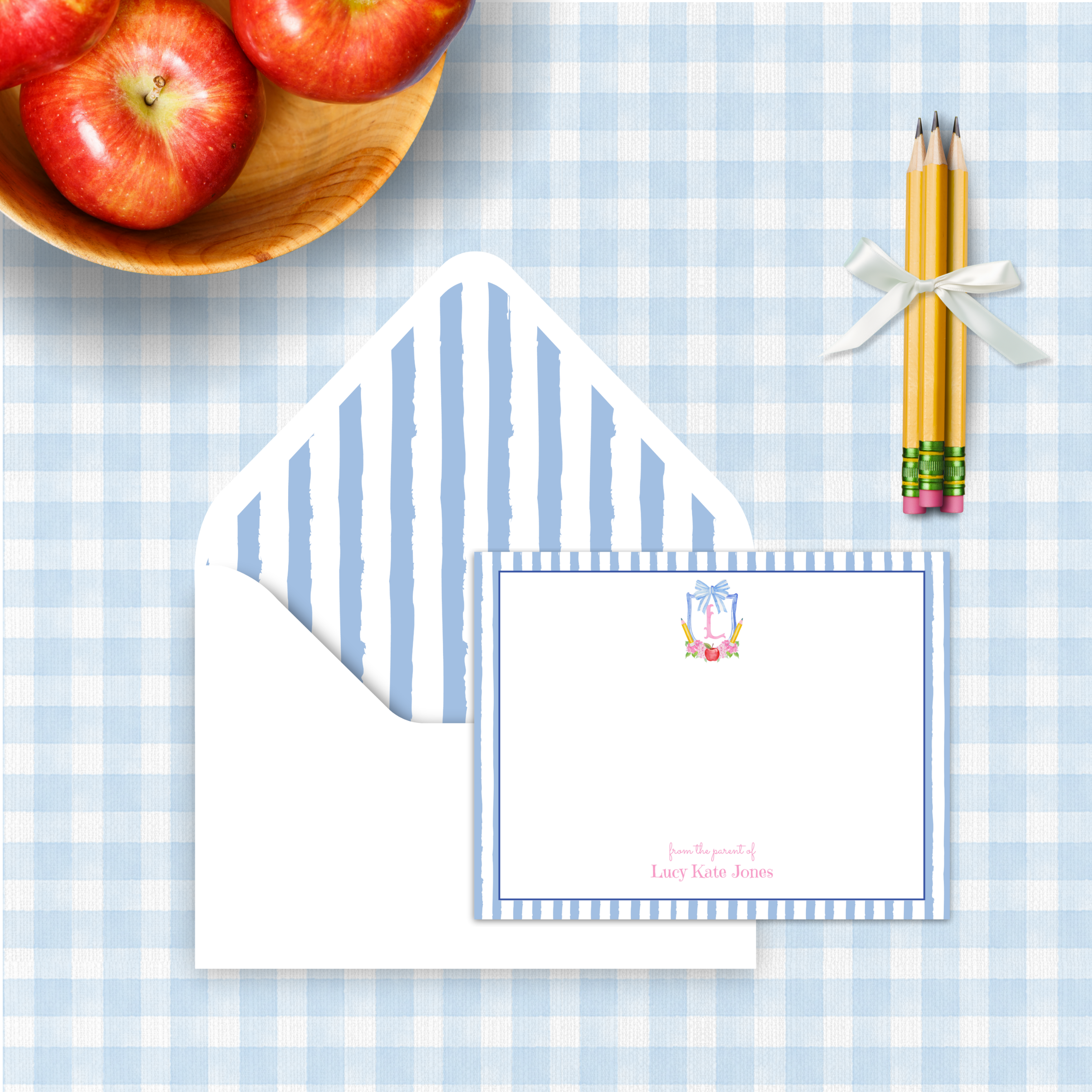 Vintage Blue Notecard Set