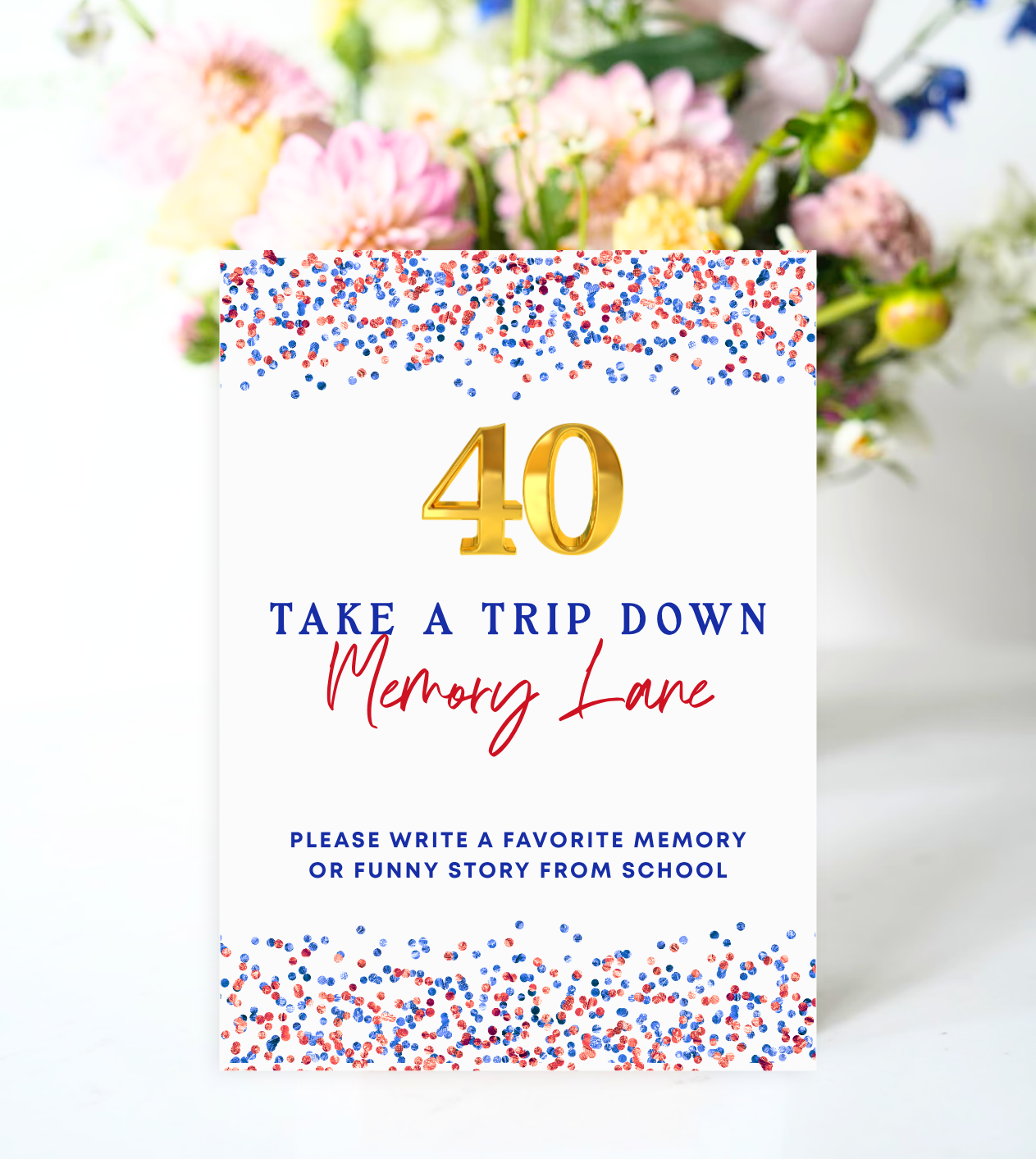 Memory Lane Table Sign