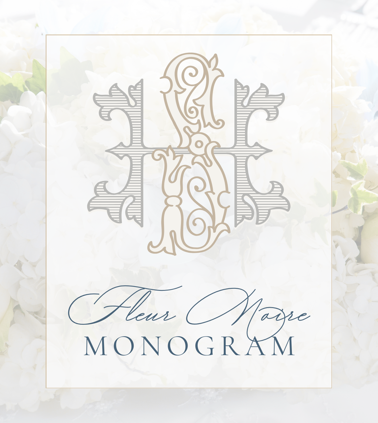 Fleur Noire Wedding Monogram