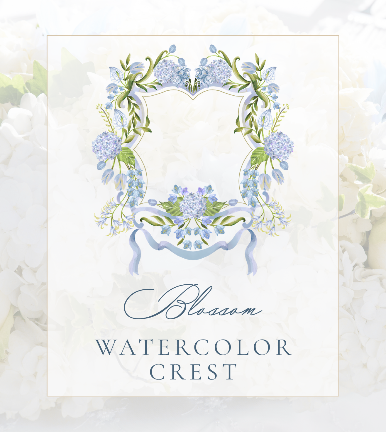 Blossom Watercolor Crest