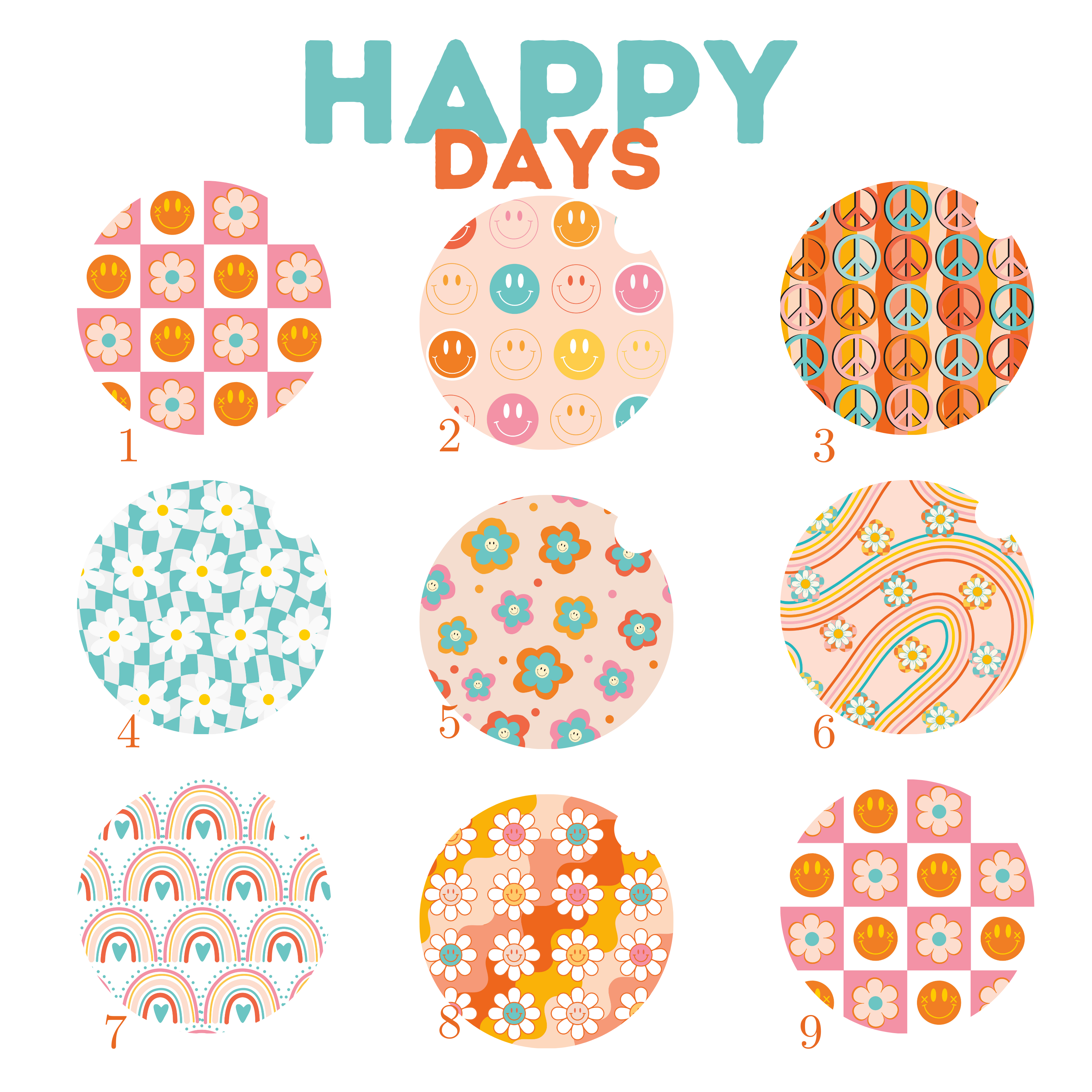 Happy Days Car Coasters