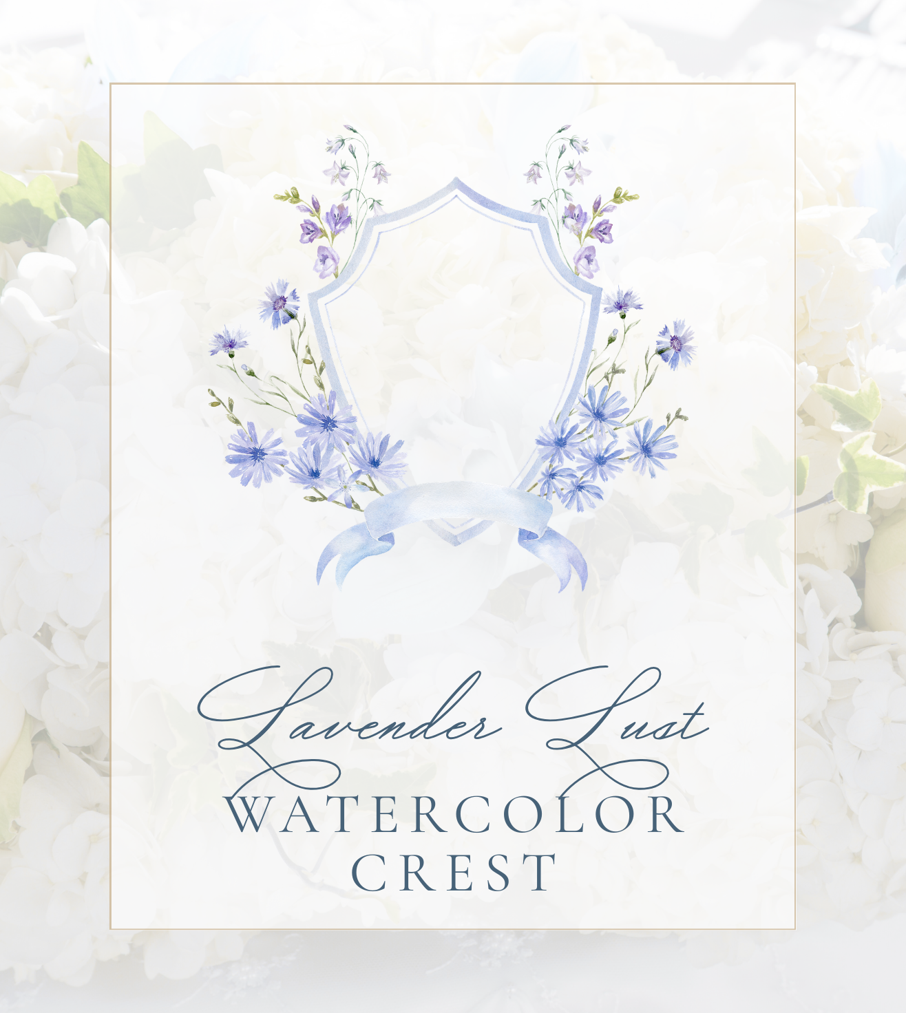 Lavender Luxe Watercolor Crest