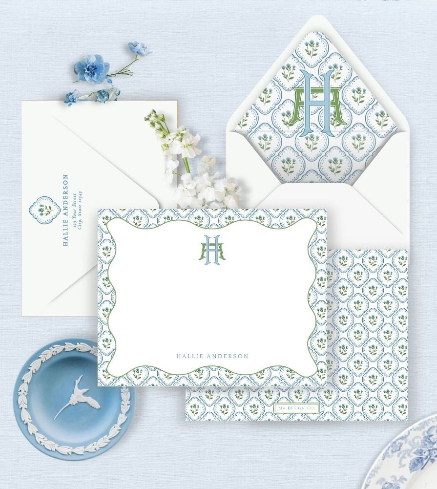 Cottage Blues Note Cards