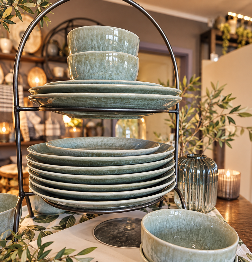 Stilvolle Keramik im warmen Boutique-Ambiente