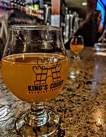 Custom glassware on the bartop