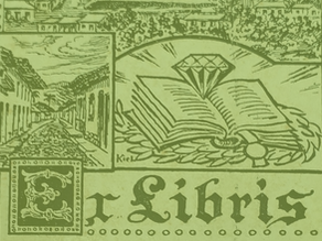 Manoel Esteves e seu ex-líbris