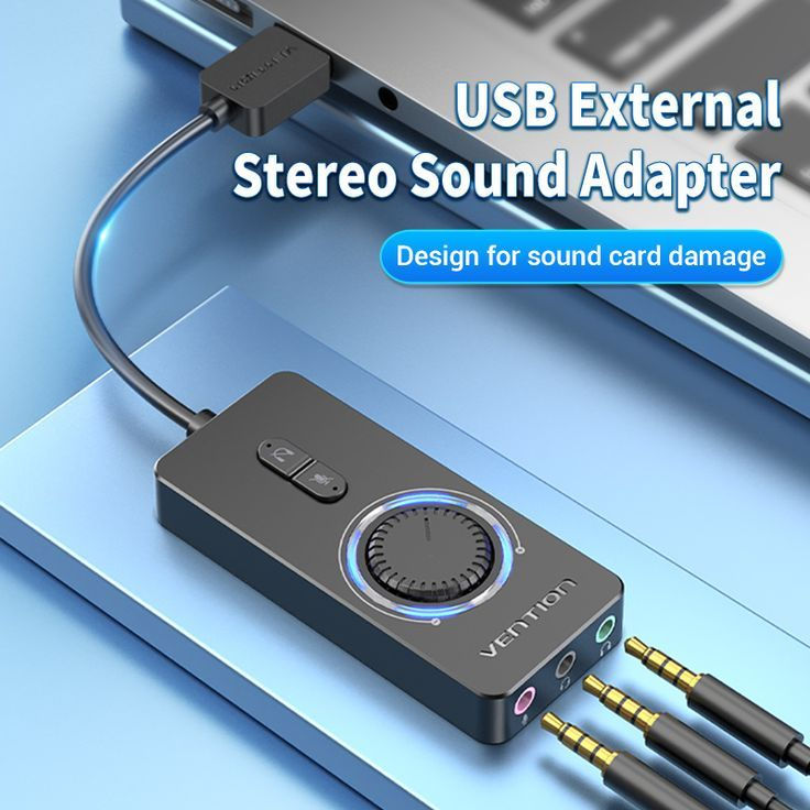 Thumbnail: USB 2.0 External Stereo Sound Adapter with Volume Control