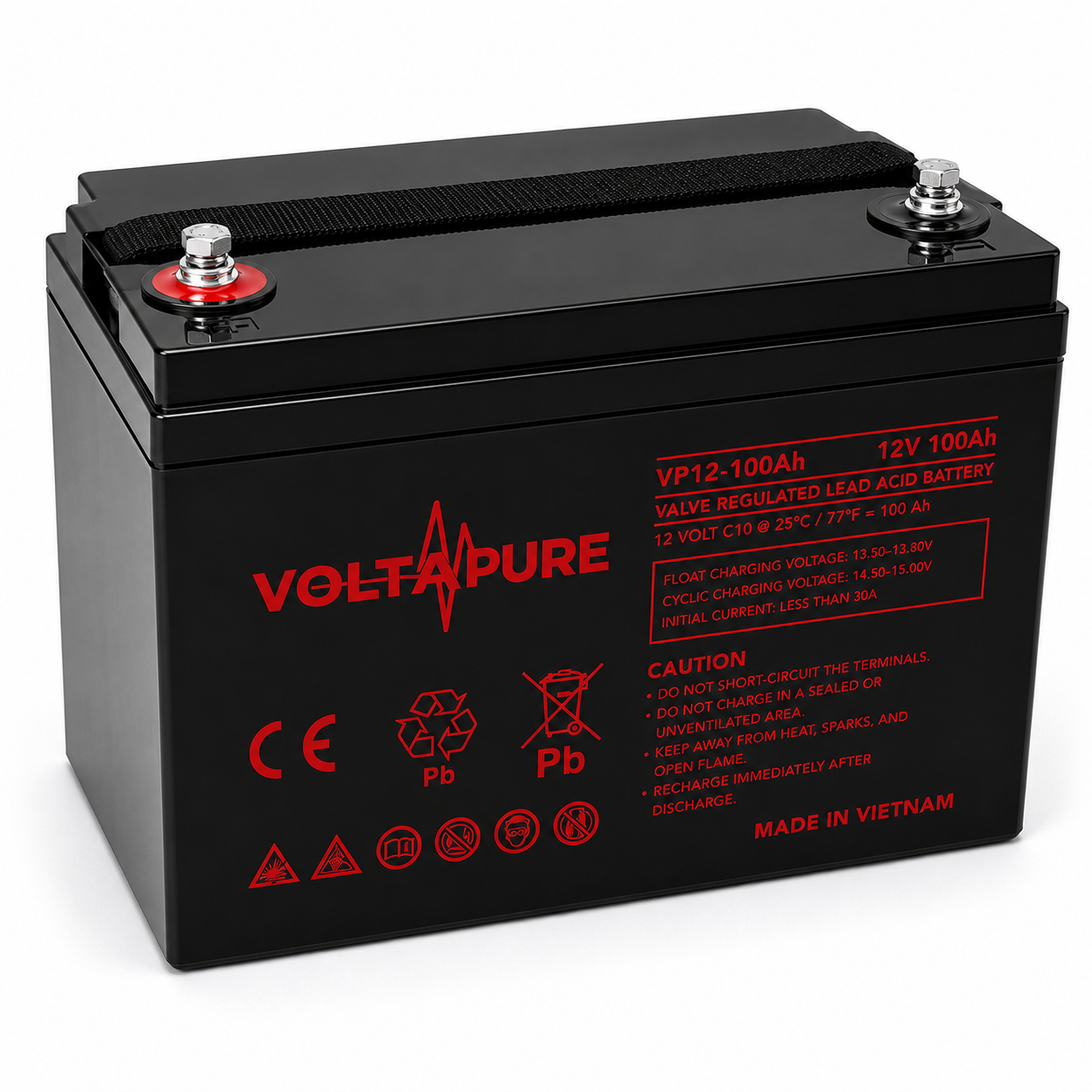 VOLTAPURE 12V 100Ah VRLA AGM Rechargeable Battery