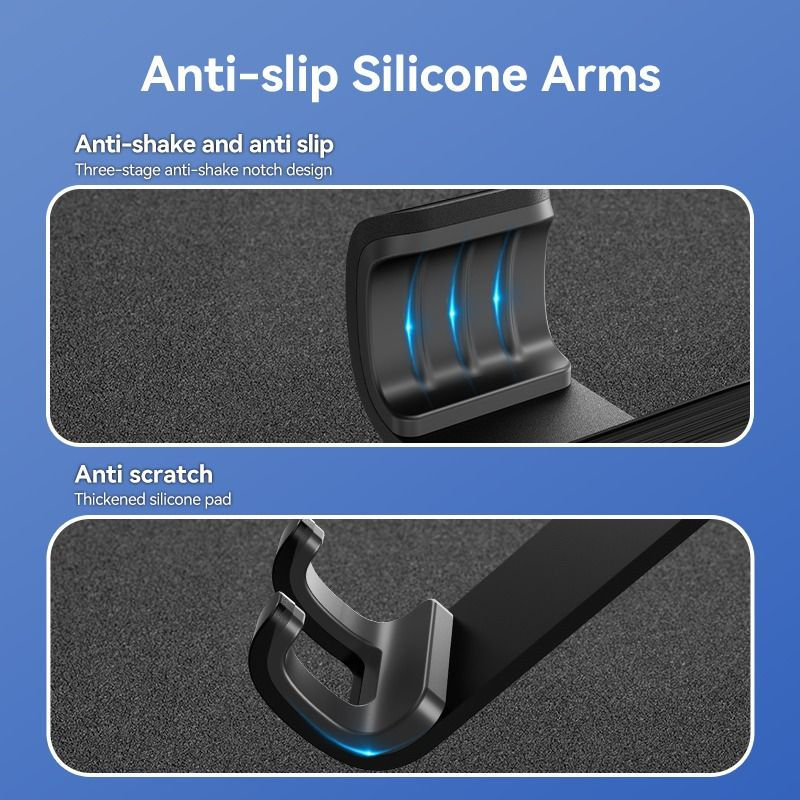 Thumbnail: Auto-Clamping Car Phone Mount With Duckbill Clip Black (Disc Type)