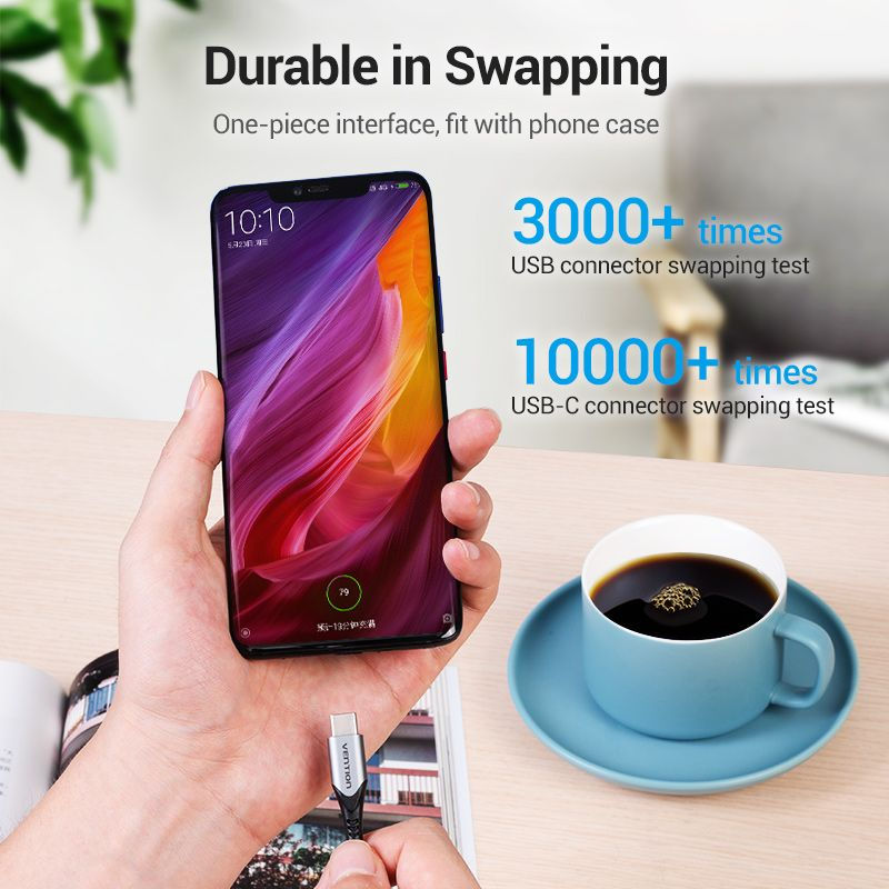 Thumbnail: USB-C to USB 2.0 A Male 5A Fast Charger Cable