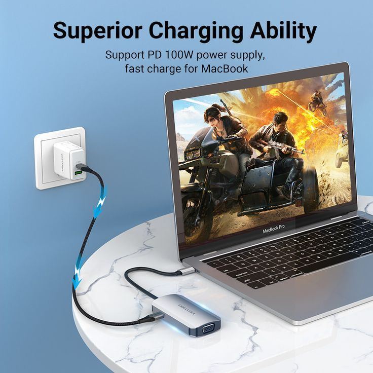 Thumbnail: USB-C to HDMI/VGA/USB 3.0/PD Docking Station