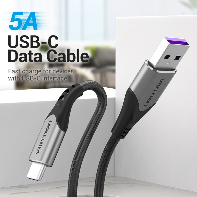 Thumbnail: USB-C to USB 2.0 A Male 5A Fast Charger Cable