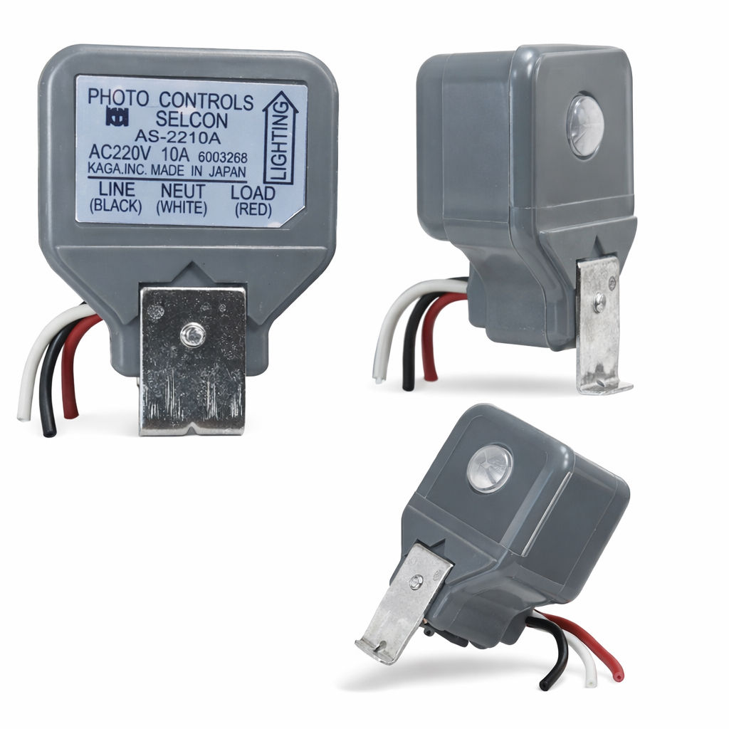 SELCON AS-2210A Photoelectric Light Control Switch – AC 220V, 10A, Outdoor Dusk-