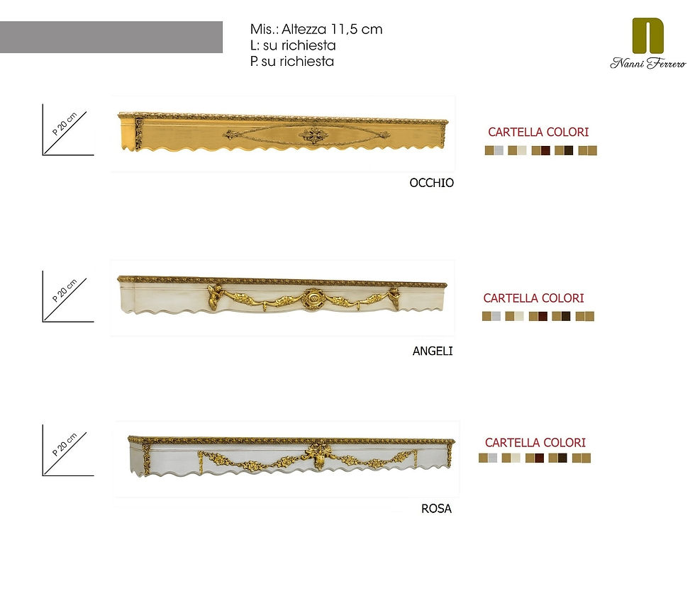 mantovana in legno oro