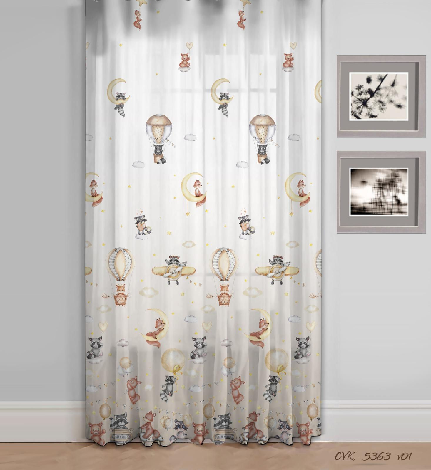 Tendaggi per cameretta animali sulla luna