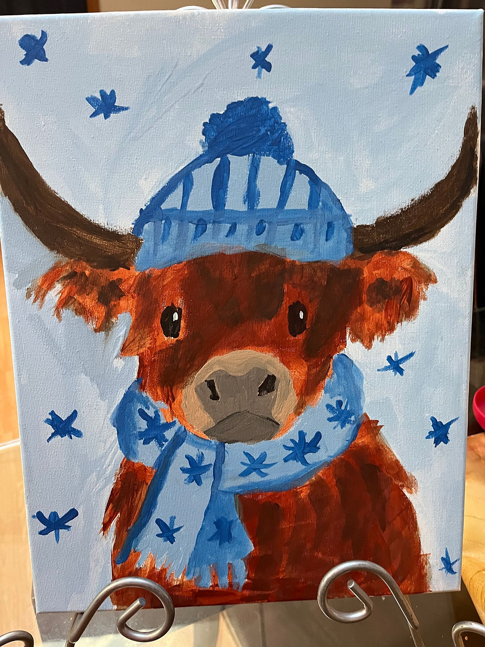 Thumbnail: Highland Cow in Stocking Art