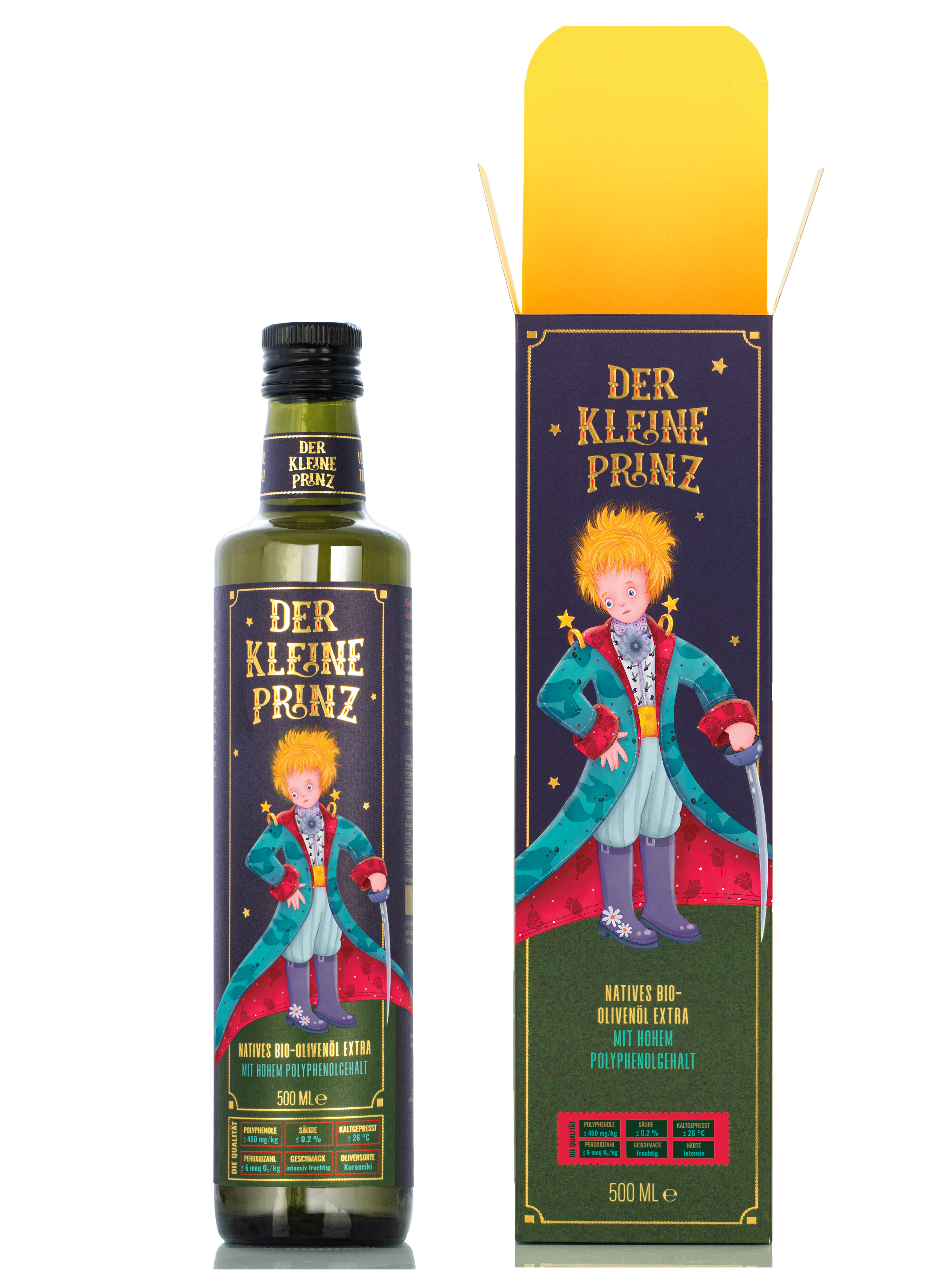 Premium extra natives bio Olivenöl für kinder mit hohem Polyphenolgehalt DER KLEINE PRINZ