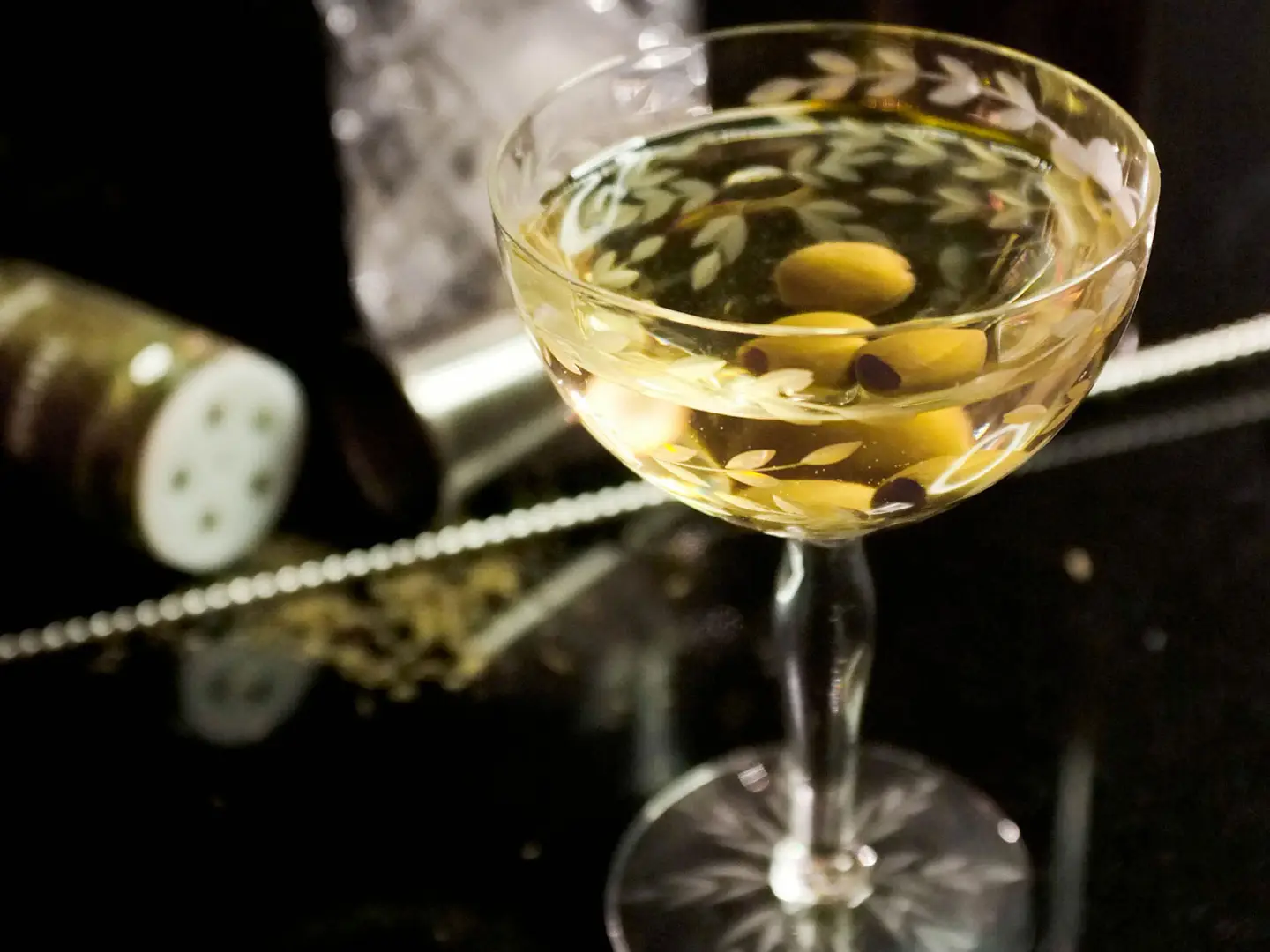 Lass uns Martini mit nativem Olivenöl extra trinken