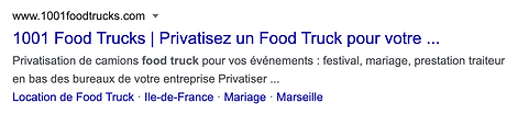 Résultat recherche Google "privatiser food truck"