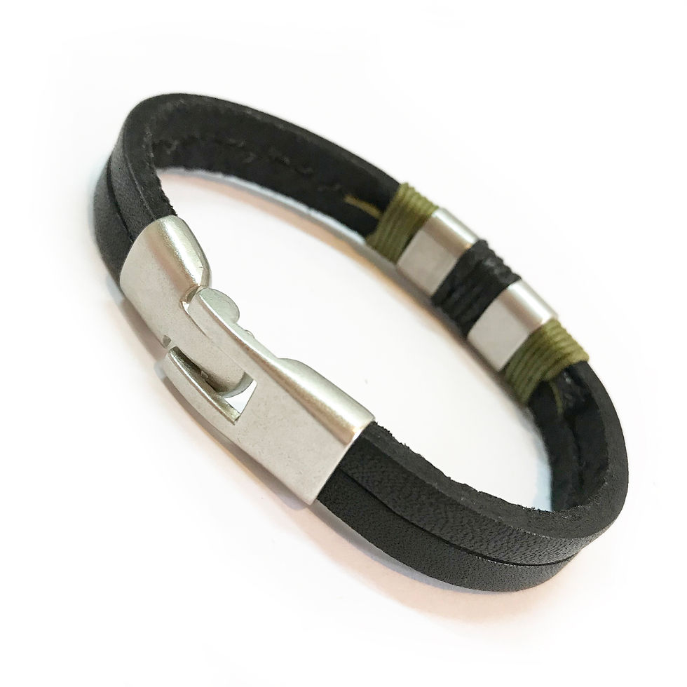 Thumbnail: Neo Genuine Leather Bracelet R/B