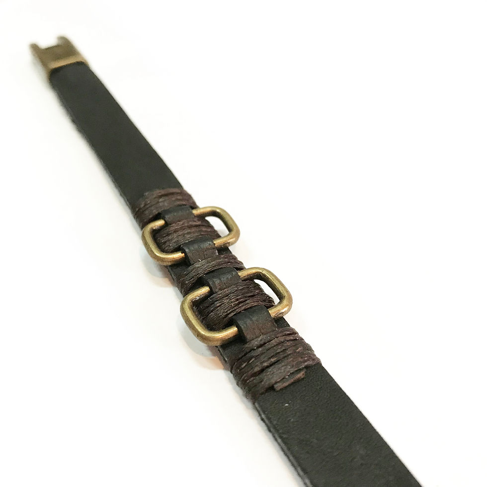 Thumbnail: Bro Genuine Leather Bracelet Black