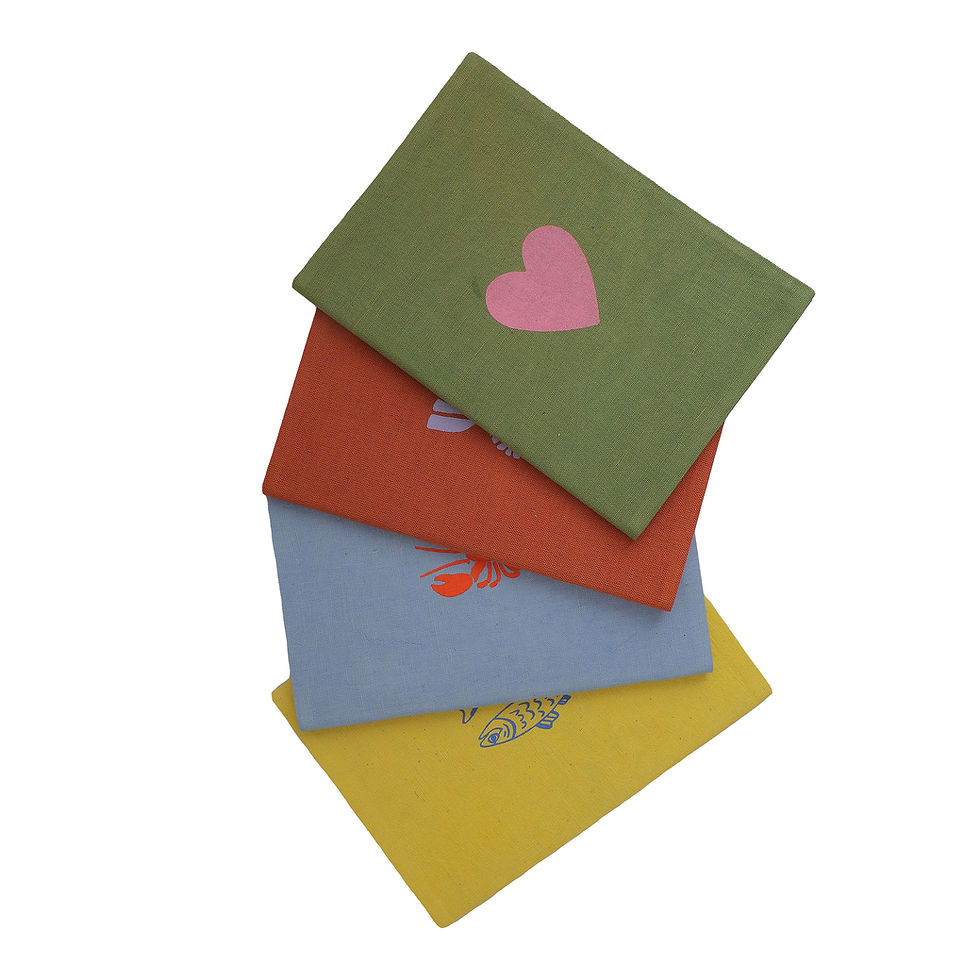 Thumbnail: Set of 4  Linen Notebook (1 design x 10)
