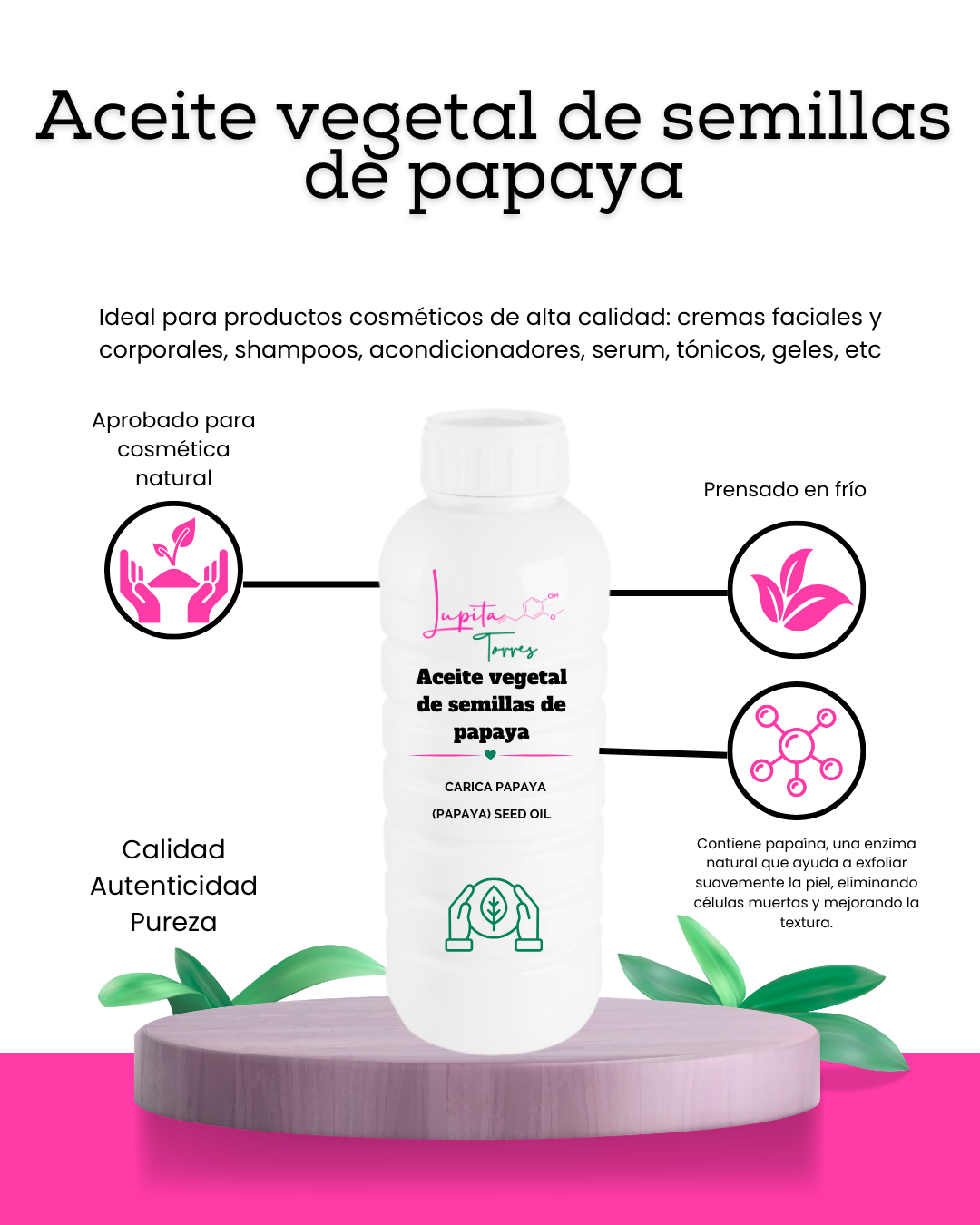 Aceite vegetal de semillas de papaya